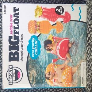 BigMouth Burger and Fries Saddle Seat Pool Float (NEW iN BOX)